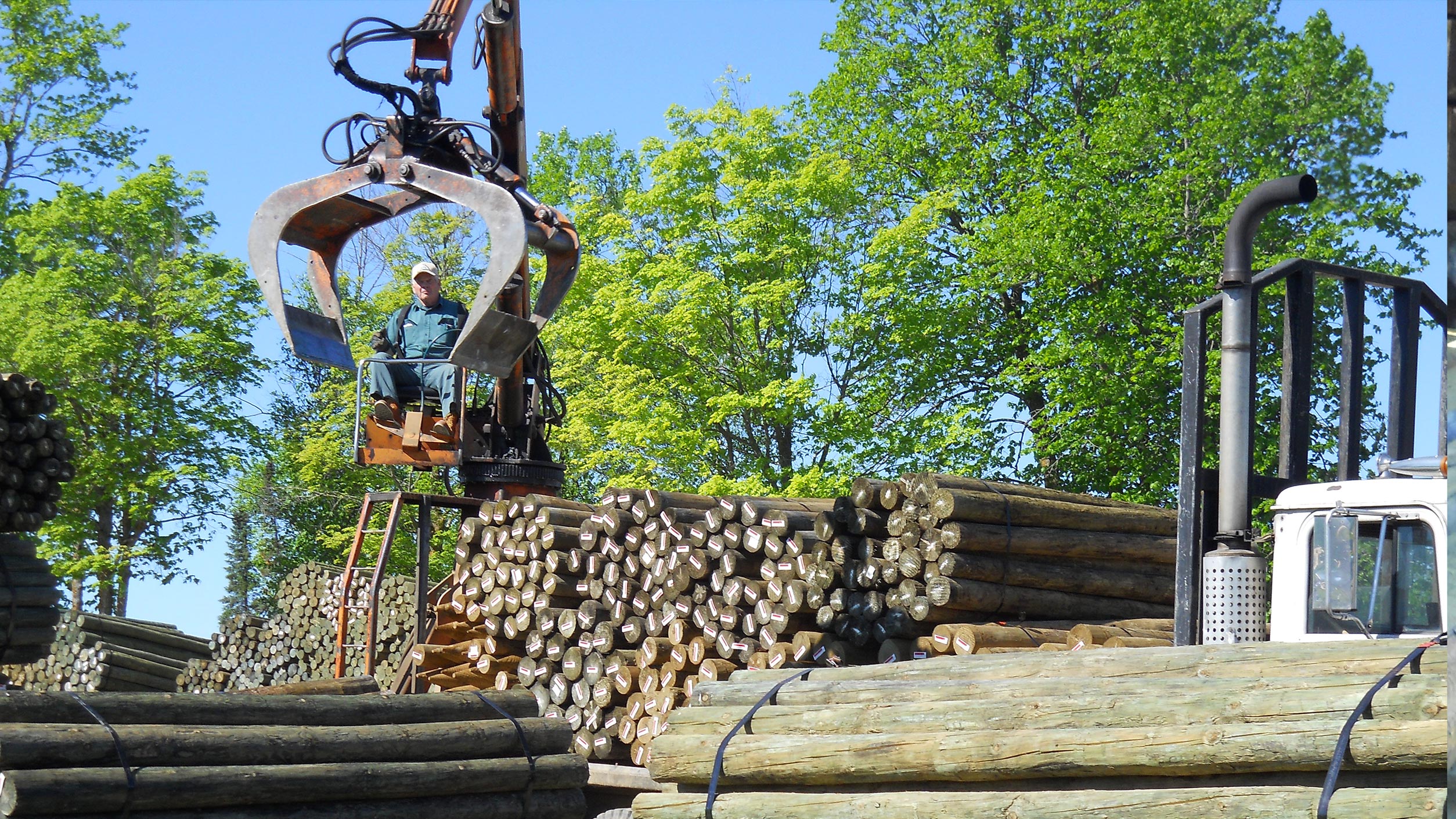 loading wood